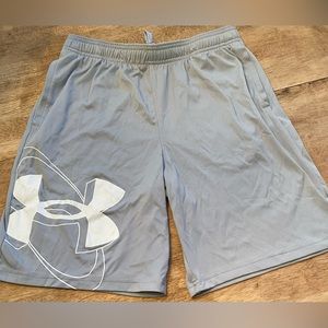Under‎ Armour Youth XL 100% Poly Gray Athletic Shorts